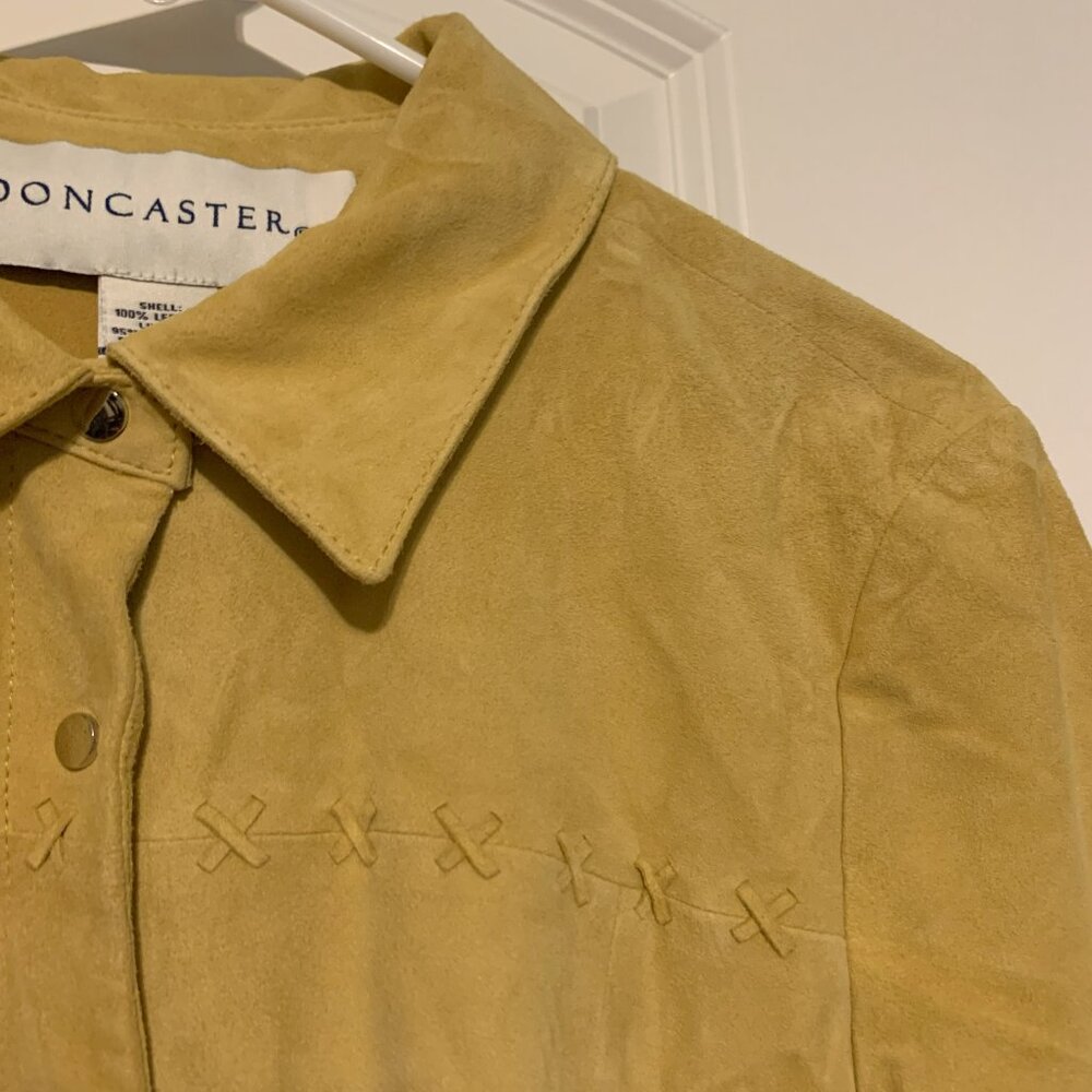 Doncaster leather long sleeve shirt size 8